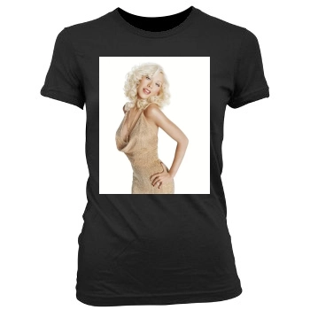 Christina Aguilera Women's Junior Cut Crewneck T-Shirt