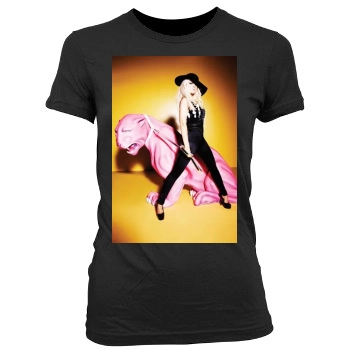 Christina Aguilera Women's Junior Cut Crewneck T-Shirt