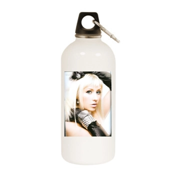 Christina Aguilera White Water Bottle With Carabiner