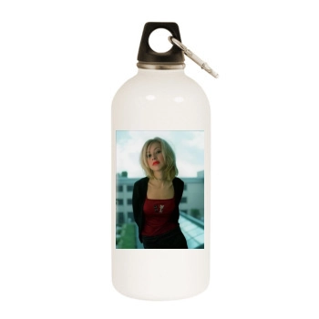 Christina Aguilera White Water Bottle With Carabiner