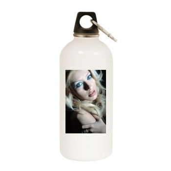 Christina Aguilera White Water Bottle With Carabiner