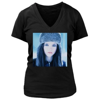 Christina Ricci Women's Deep V-Neck TShirt