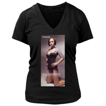 Christina Ricci Women's Deep V-Neck TShirt