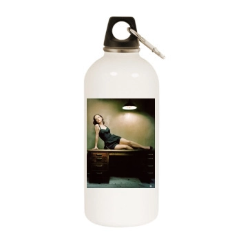 Christina Ricci White Water Bottle With Carabiner