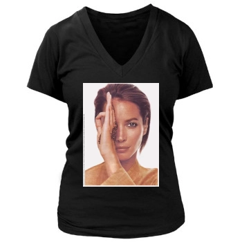 Christy Turlington Women's Deep V-Neck TShirt