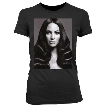 Christy Turlington Women's Junior Cut Crewneck T-Shirt