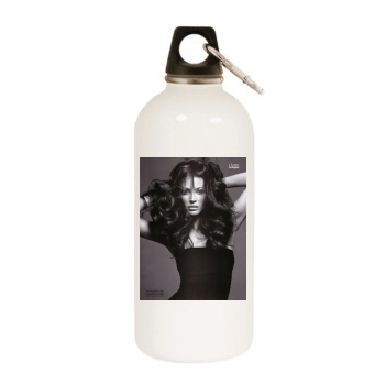 Christy Turlington White Water Bottle With Carabiner