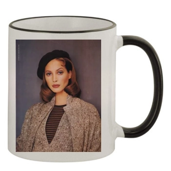 Christy Turlington 11oz Colored Rim & Handle Mug