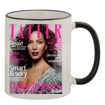 Christy Turlington 11oz Colored Rim & Handle Mug