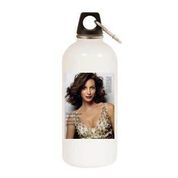 Christy Turlington White Water Bottle With Carabiner