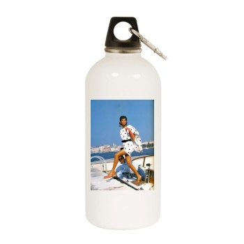 Christy Turlington White Water Bottle With Carabiner