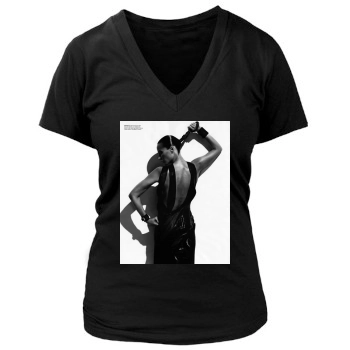 Christy Turlington Women's Deep V-Neck TShirt