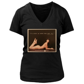 Christy Turlington Women's Deep V-Neck TShirt