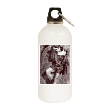 Cindy Crawford White Water Bottle With Carabiner