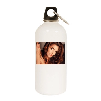 Cindy Crawford White Water Bottle With Carabiner