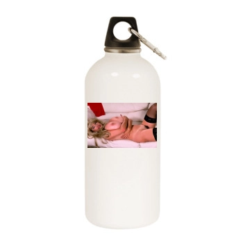 Joyce Gibson White Water Bottle With Carabiner