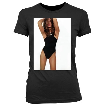 Cindy Crawford Women's Junior Cut Crewneck T-Shirt