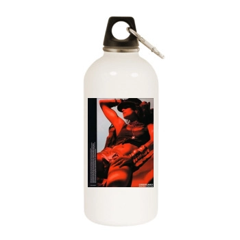 Cindy Crawford White Water Bottle With Carabiner