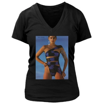 Cindy Crawford Women's Deep V-Neck TShirt