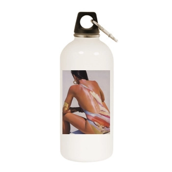 Cindy Crawford White Water Bottle With Carabiner