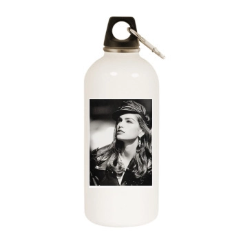 Cindy Crawford White Water Bottle With Carabiner