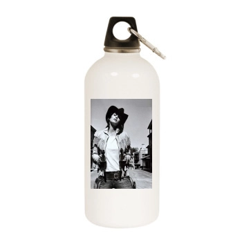 Cindy Crawford White Water Bottle With Carabiner