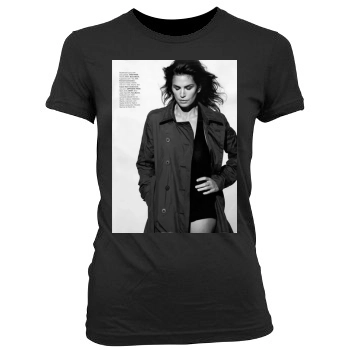 Cindy Crawford Women's Junior Cut Crewneck T-Shirt