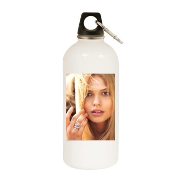 Cintia Dicker White Water Bottle With Carabiner