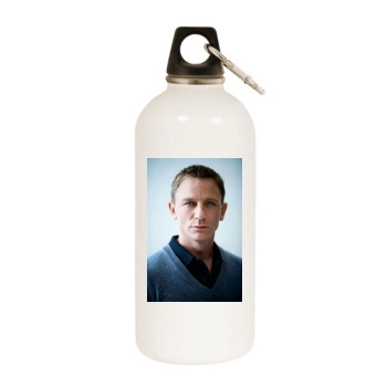 Daniel Craig White Water Bottle With Carabiner