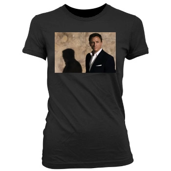 Daniel Craig Women's Junior Cut Crewneck T-Shirt