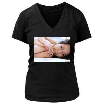 Fuko Women's Deep V-Neck TShirt