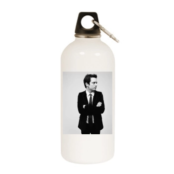 Elijah Wood White Water Bottle With Carabiner