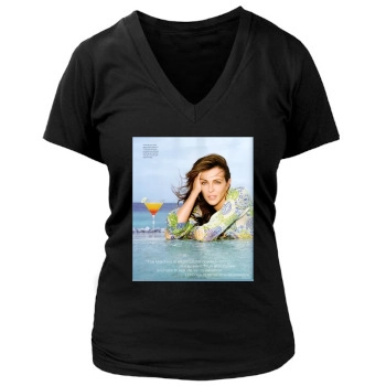 Elizabeth Hurley Women's Deep V-Neck TShirt