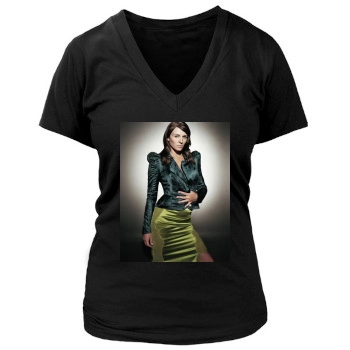 Elizabeth Hurley Women's Deep V-Neck TShirt