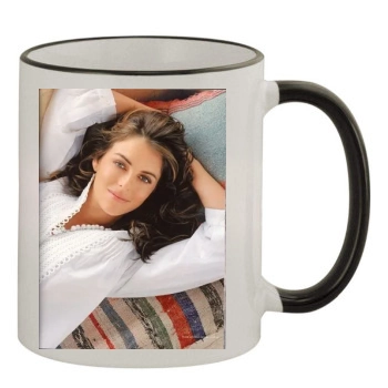 Elizabeth Hurley 11oz Colored Rim & Handle Mug