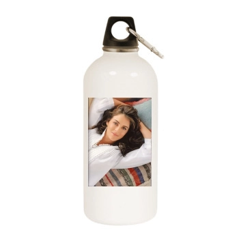 Elizabeth Hurley White Water Bottle With Carabiner