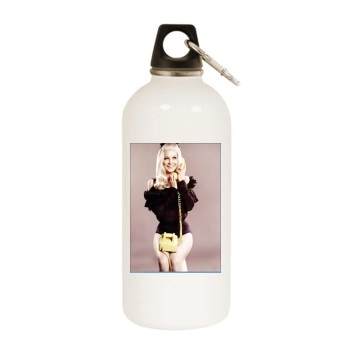 Ellen Pompeo White Water Bottle With Carabiner