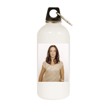 Emily Blunt White Water Bottle With Carabiner