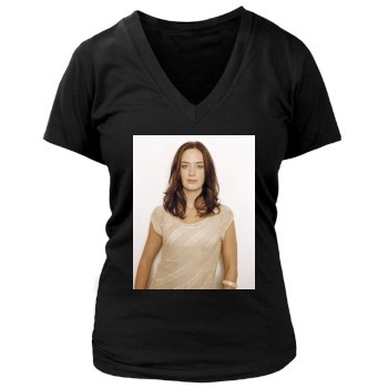 Emily Blunt Women's Deep V-Neck TShirt