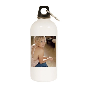 Emma Bunton White Water Bottle With Carabiner