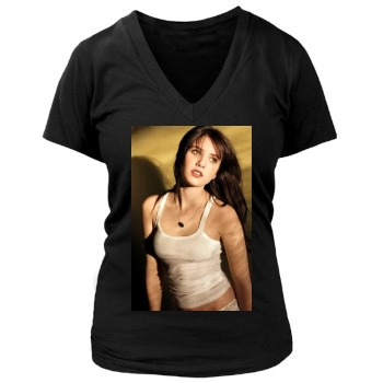 Emma Roberts Women's Deep V-Neck TShirt