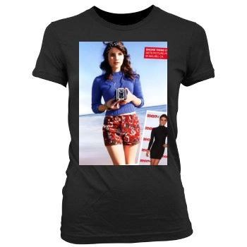 Emma Roberts Women's Junior Cut Crewneck T-Shirt