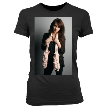 Emma Roberts Women's Junior Cut Crewneck T-Shirt