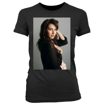 Emma Roberts Women's Junior Cut Crewneck T-Shirt