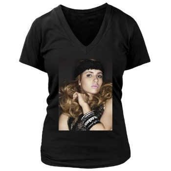 Emma Roberts Women's Deep V-Neck TShirt