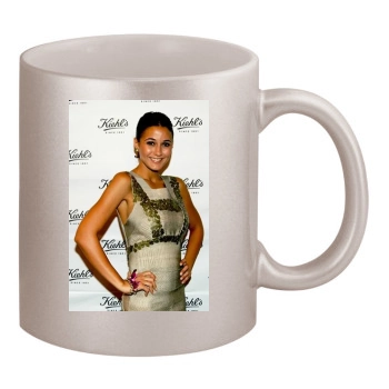 Emmanuelle Chriqui 11oz Metallic Silver Mug