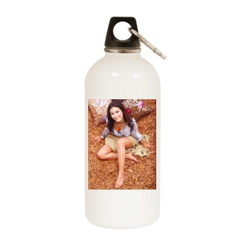 Emmanuelle Chriqui White Water Bottle With Carabiner