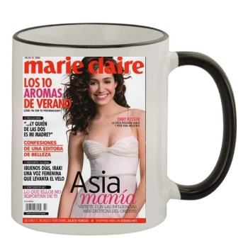 Emmy Rossum 11oz Colored Rim & Handle Mug