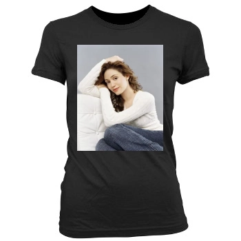 Emmy Rossum Women's Junior Cut Crewneck T-Shirt