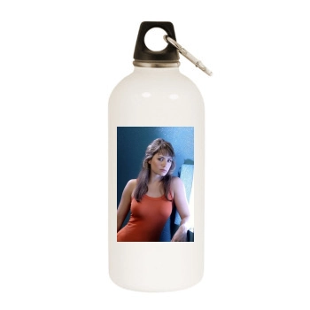 Erica Durance White Water Bottle With Carabiner